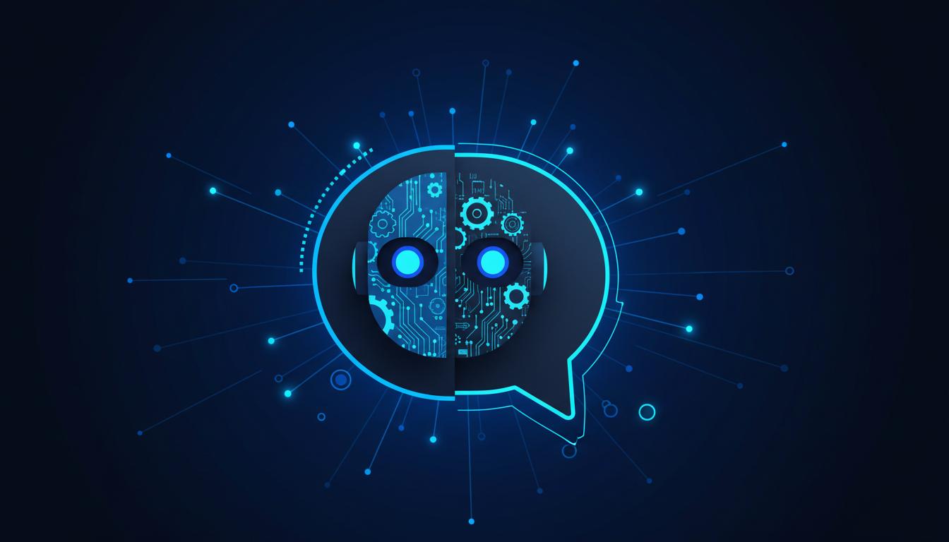 Ilustración de un bot conversacional que representa la automatización en Telegram