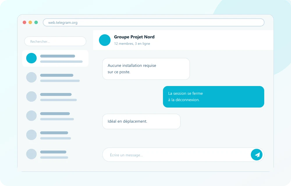 Telegram Web en el navegador sin instalación