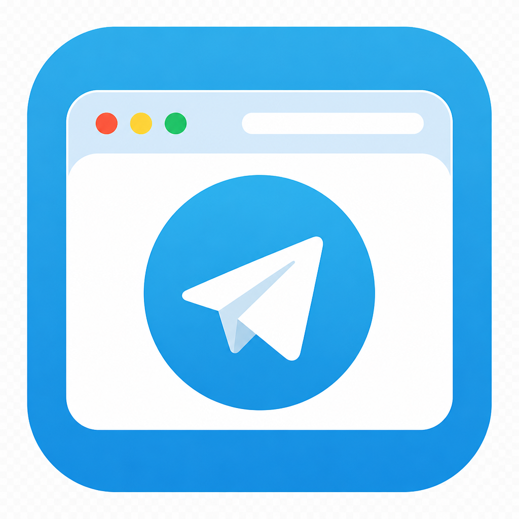 Vista detallada de Telegram Web en pantalla completa